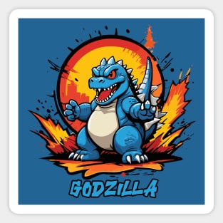 graffiti style godzilla Magnet